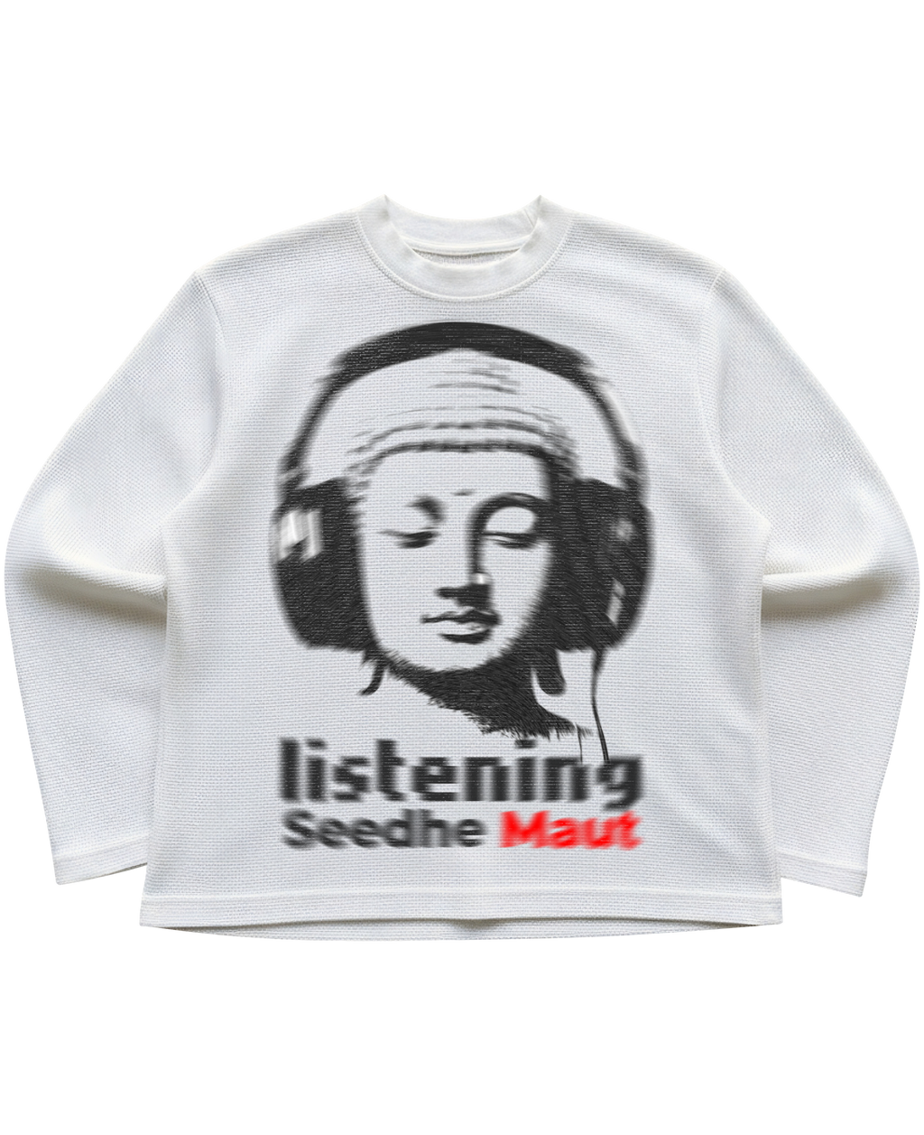 Buddha X Seedhe Maut White Waffle Knit