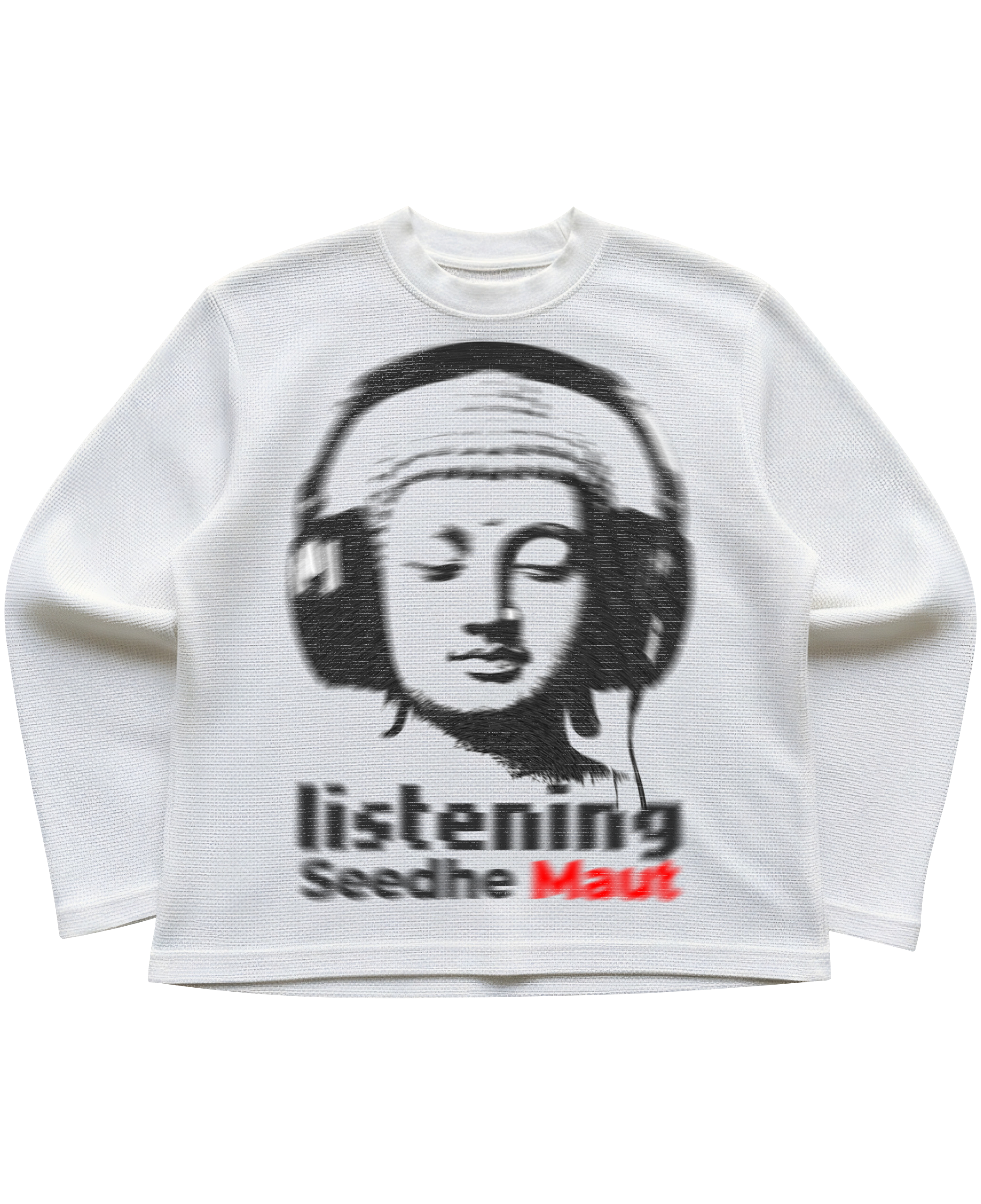 Buddha X Seedhe Maut White Waffle Knit
