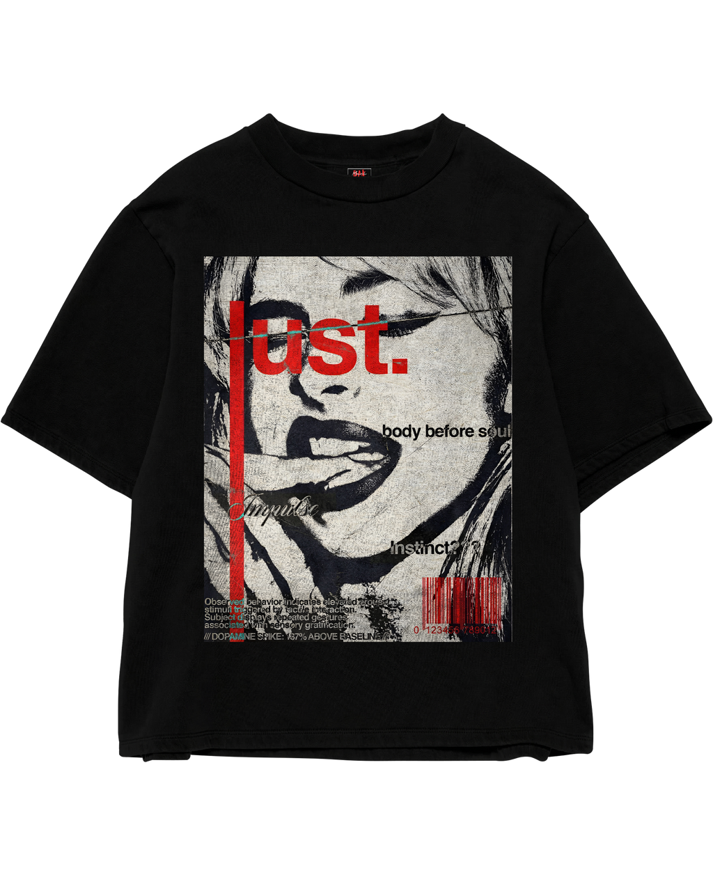 Lust - Body Before Soul Black Oversize Tee
