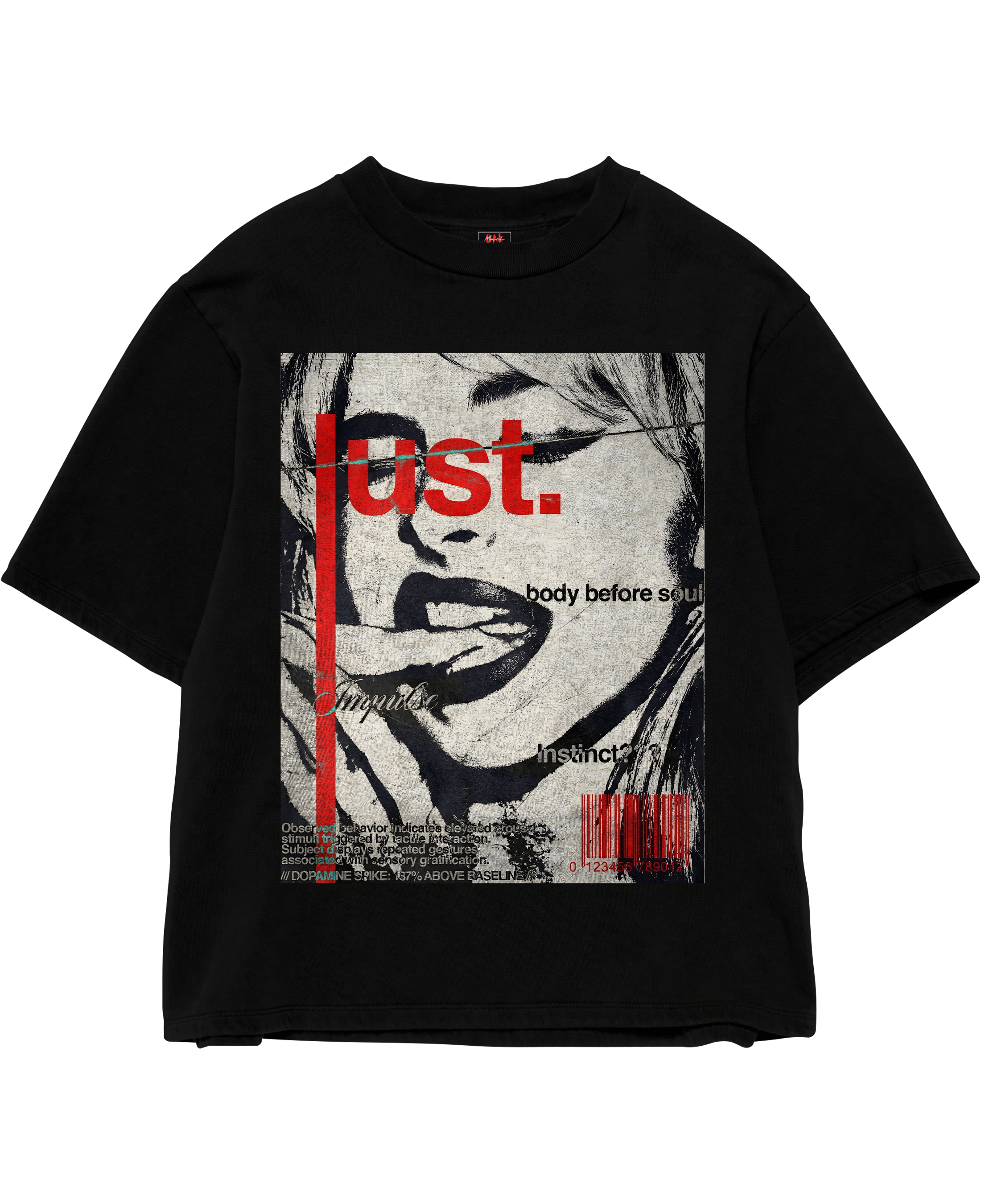 Lust - Body Before Soul Black Oversize Tee