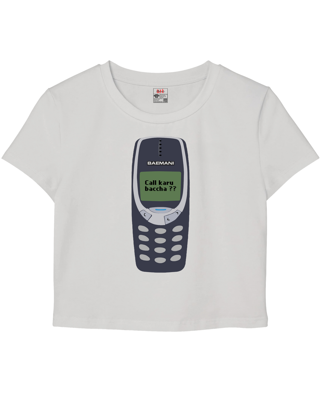 Call Karu Baccha?? White Baby Tee