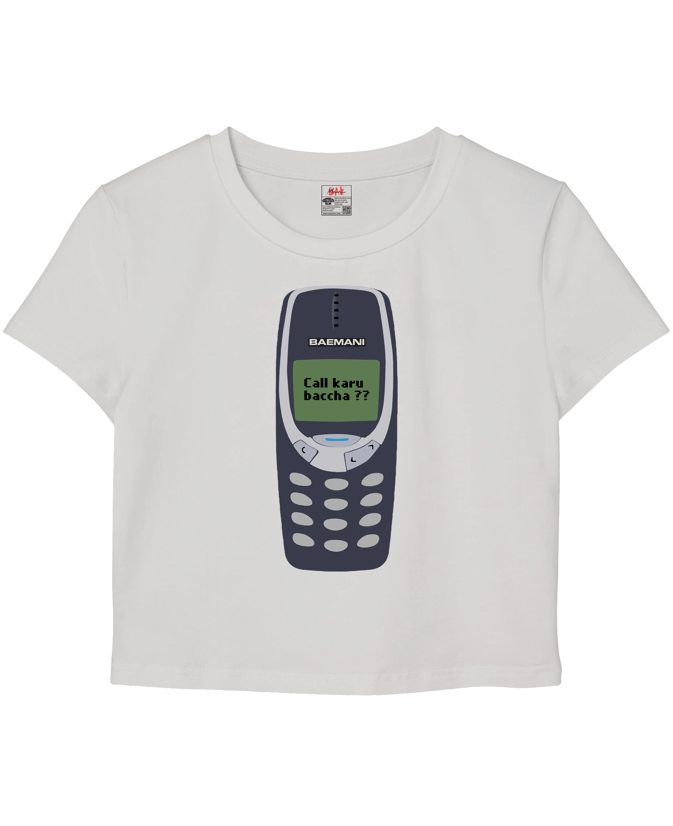Call Karu Baccha?? White Baby Tee