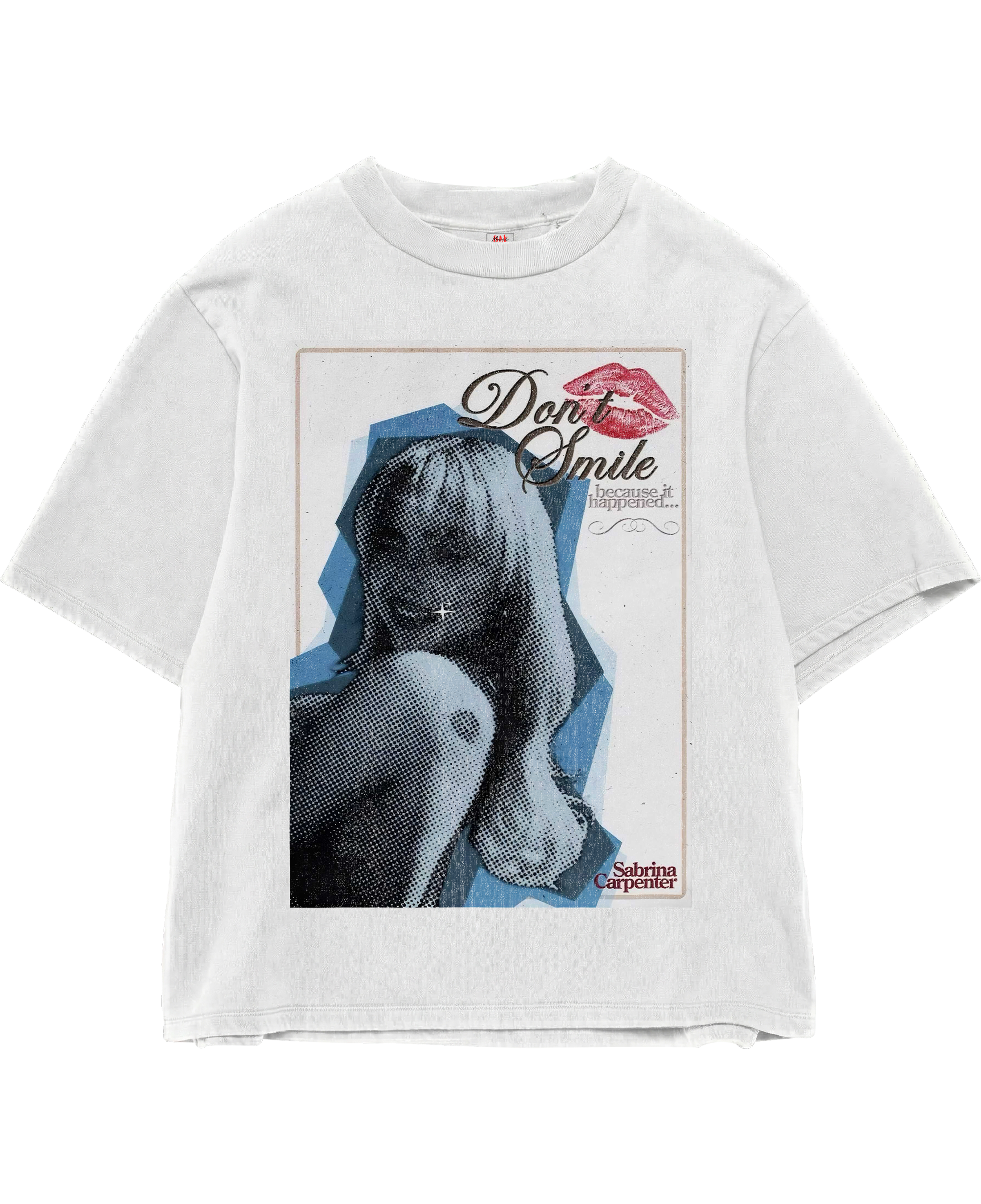 Don't Smile Sabrina White Oversize Tee