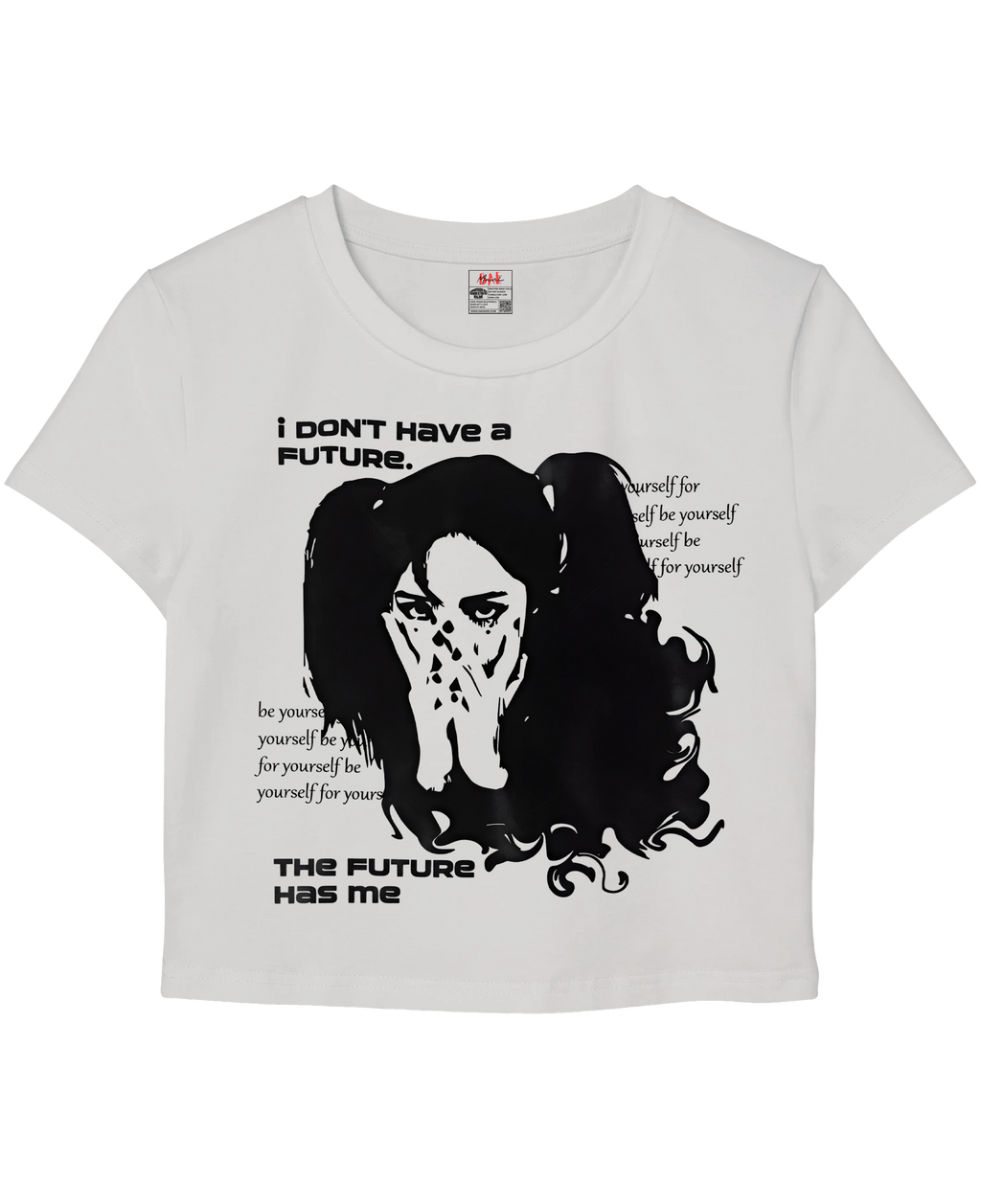 The Future Has Me White Baby Tee