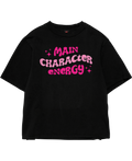 Main Character Energy Black Oversize Tee