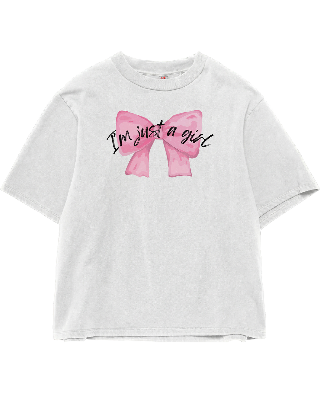 I'm Just a Girl White Oversize Tee
