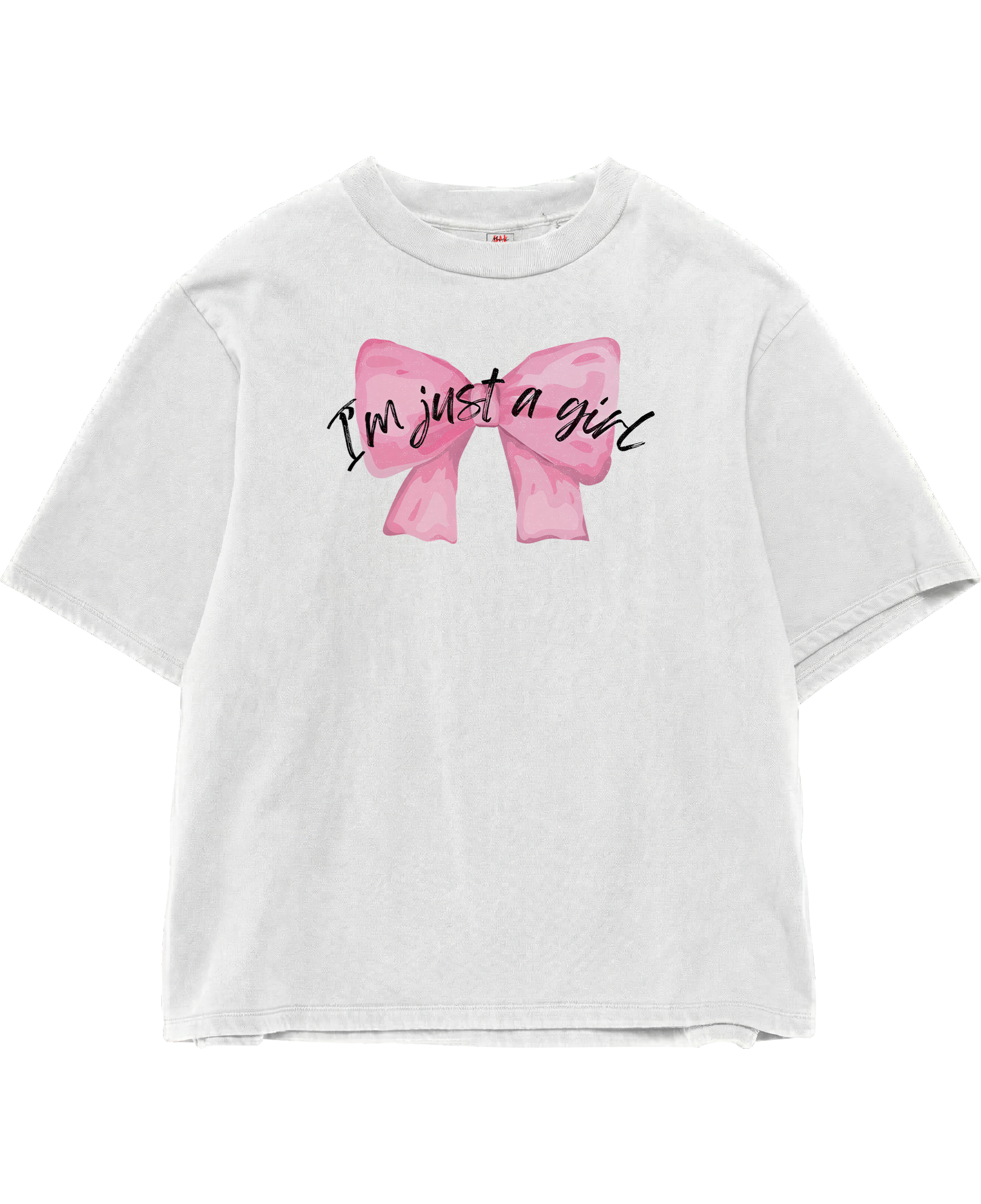 I'm Just a Girl White Oversize Tee