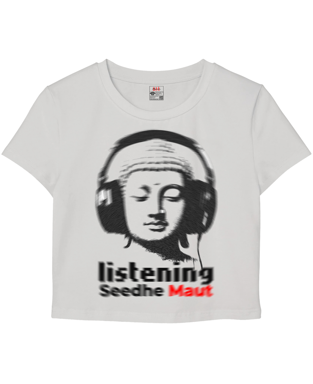 Buddha X Seedhe Maut White Baby Tee