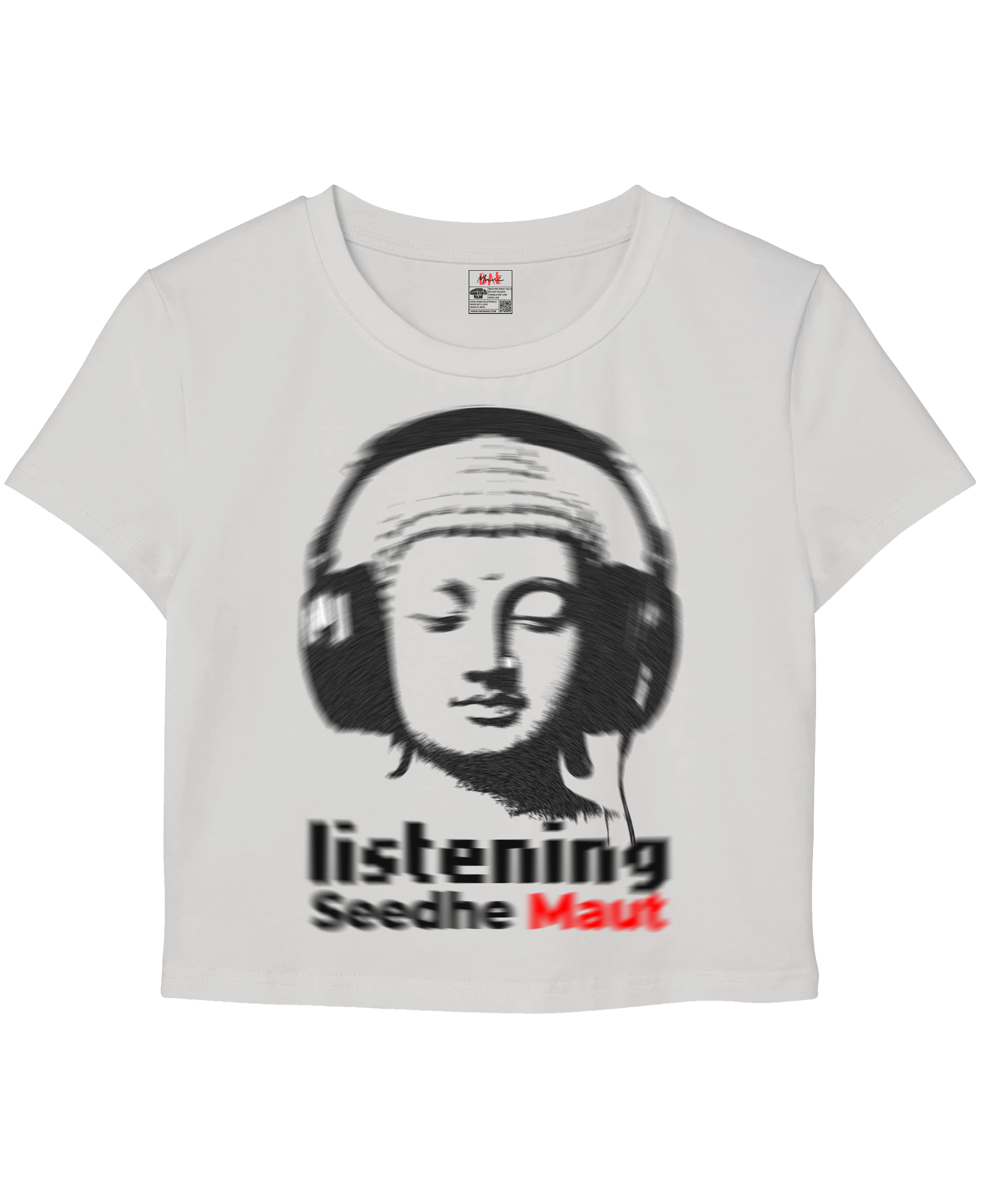 Buddha X Seedhe Maut White Baby Tee