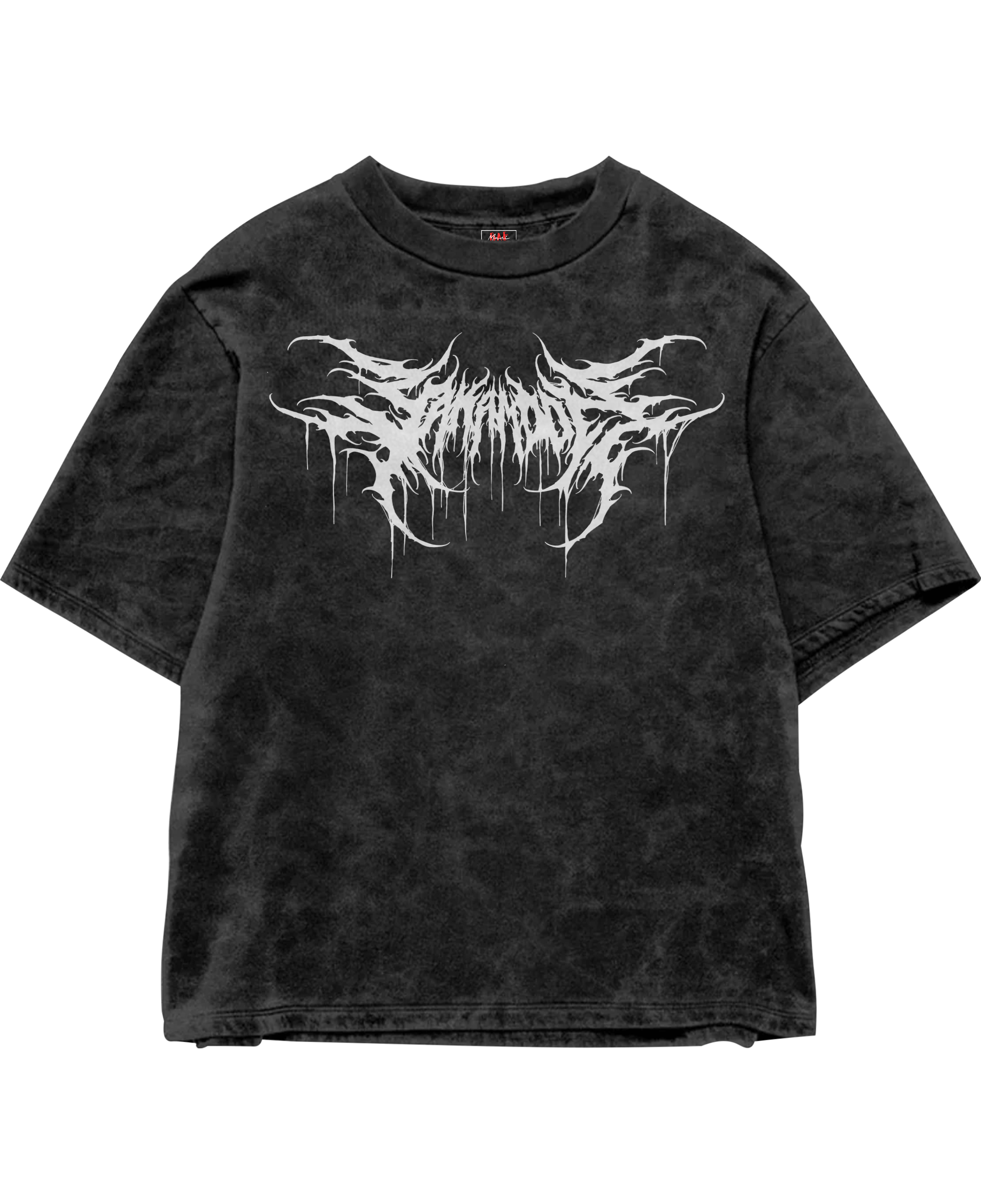 Venom Script Black Acid Washed Tee