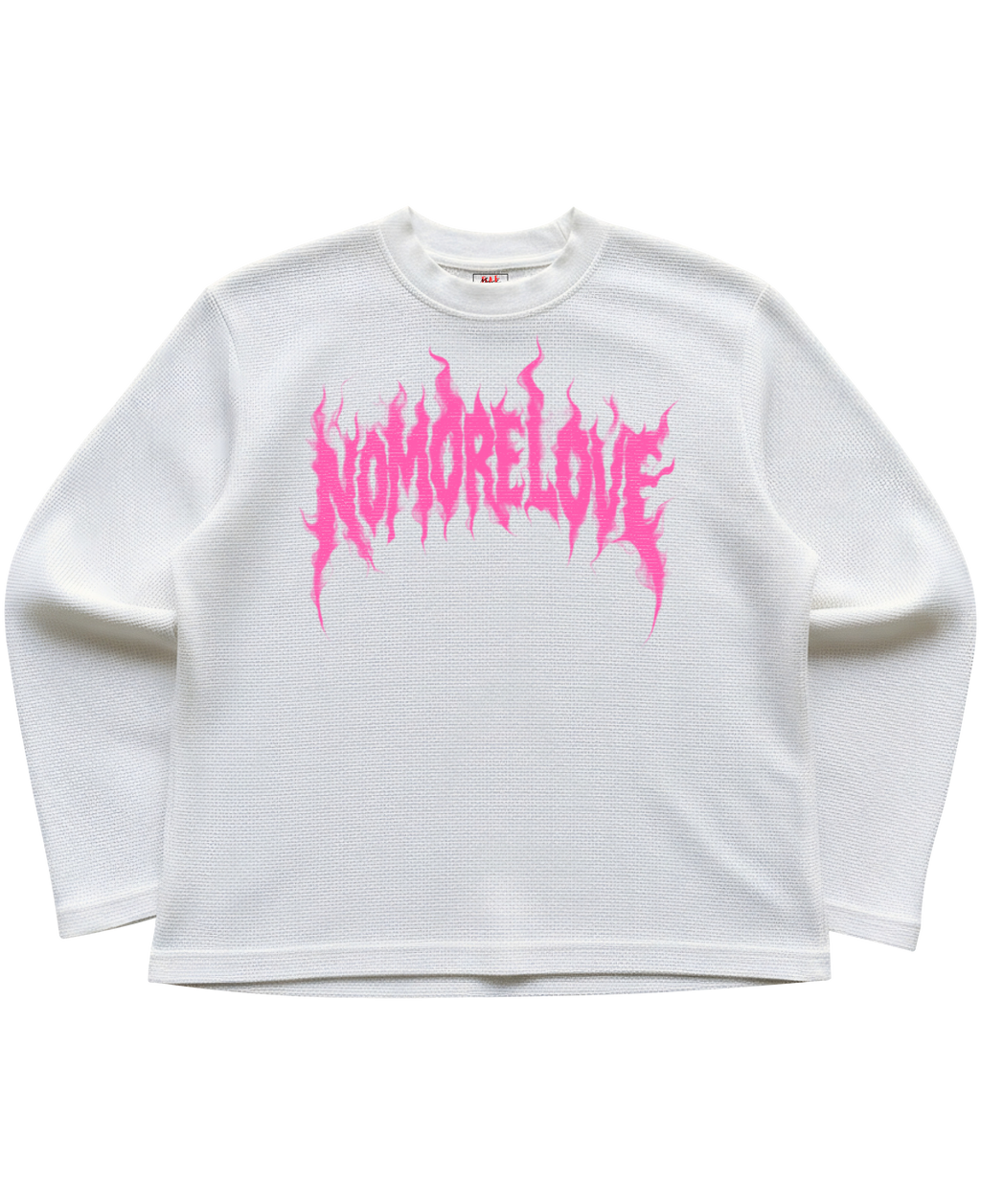 No More Love White Waffle Knit