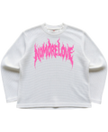 No More Love White Waffle Knit