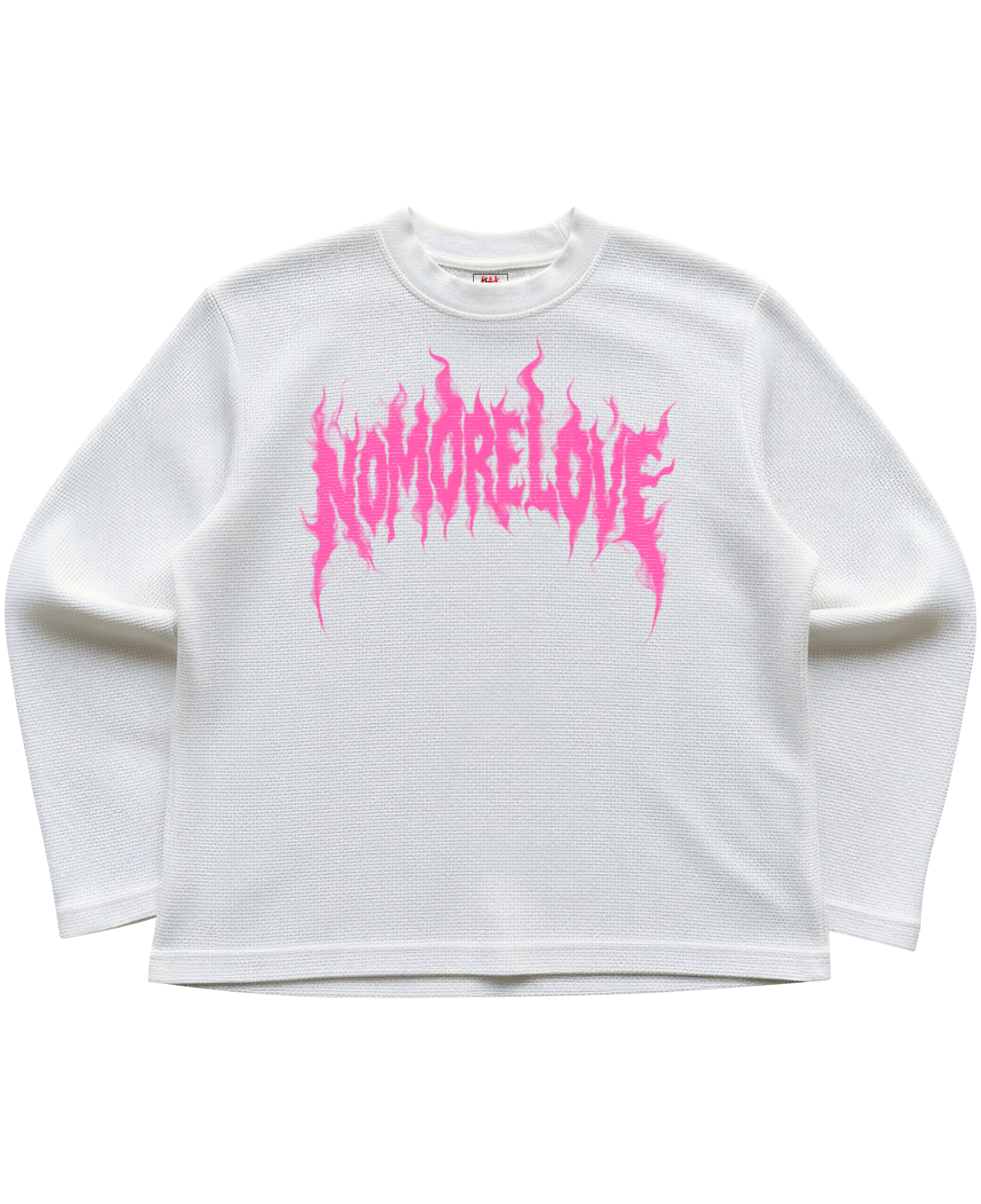 No More Love White Waffle Knit