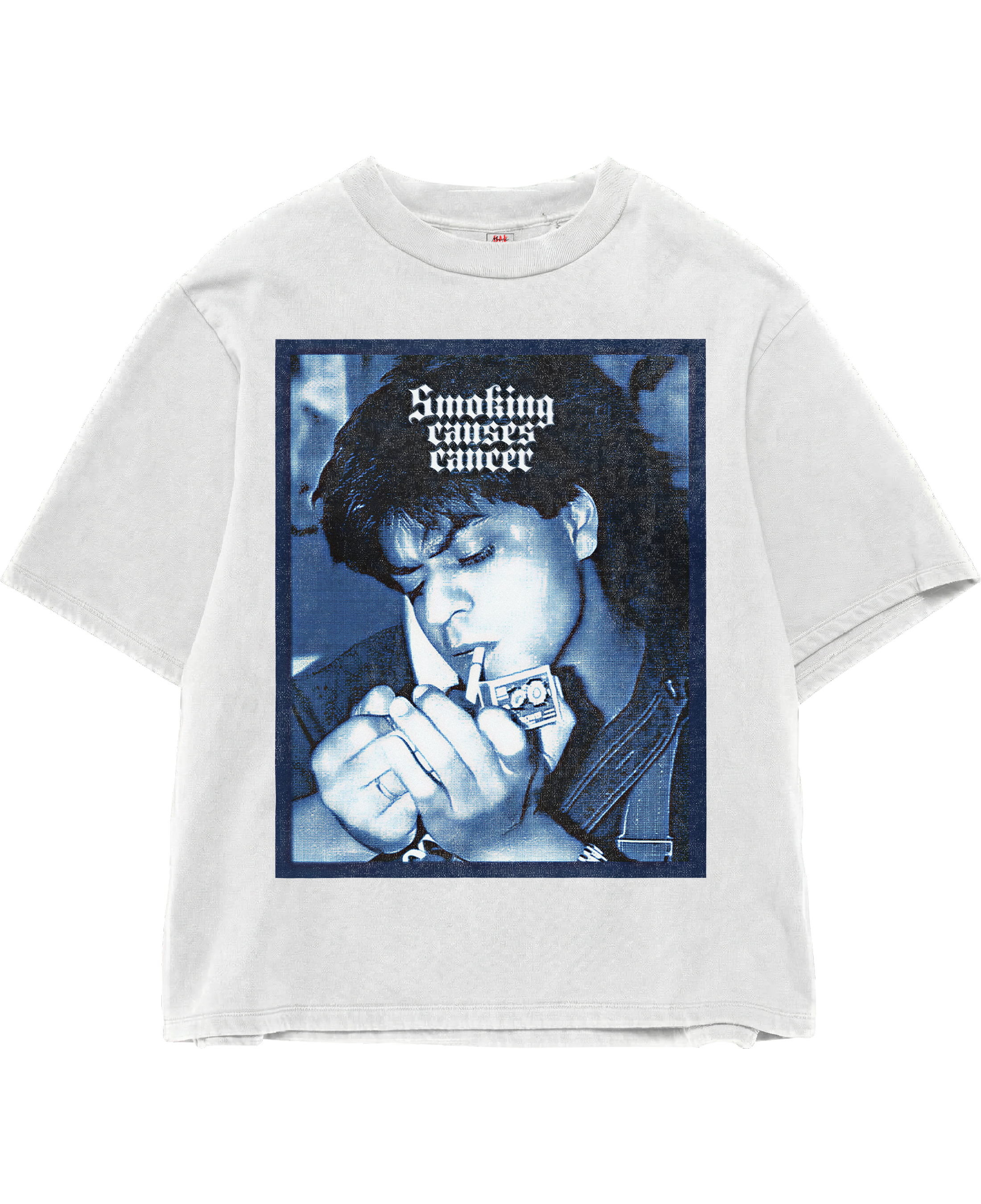 SRK - Smoking Causes Cancer White Oversize Tee