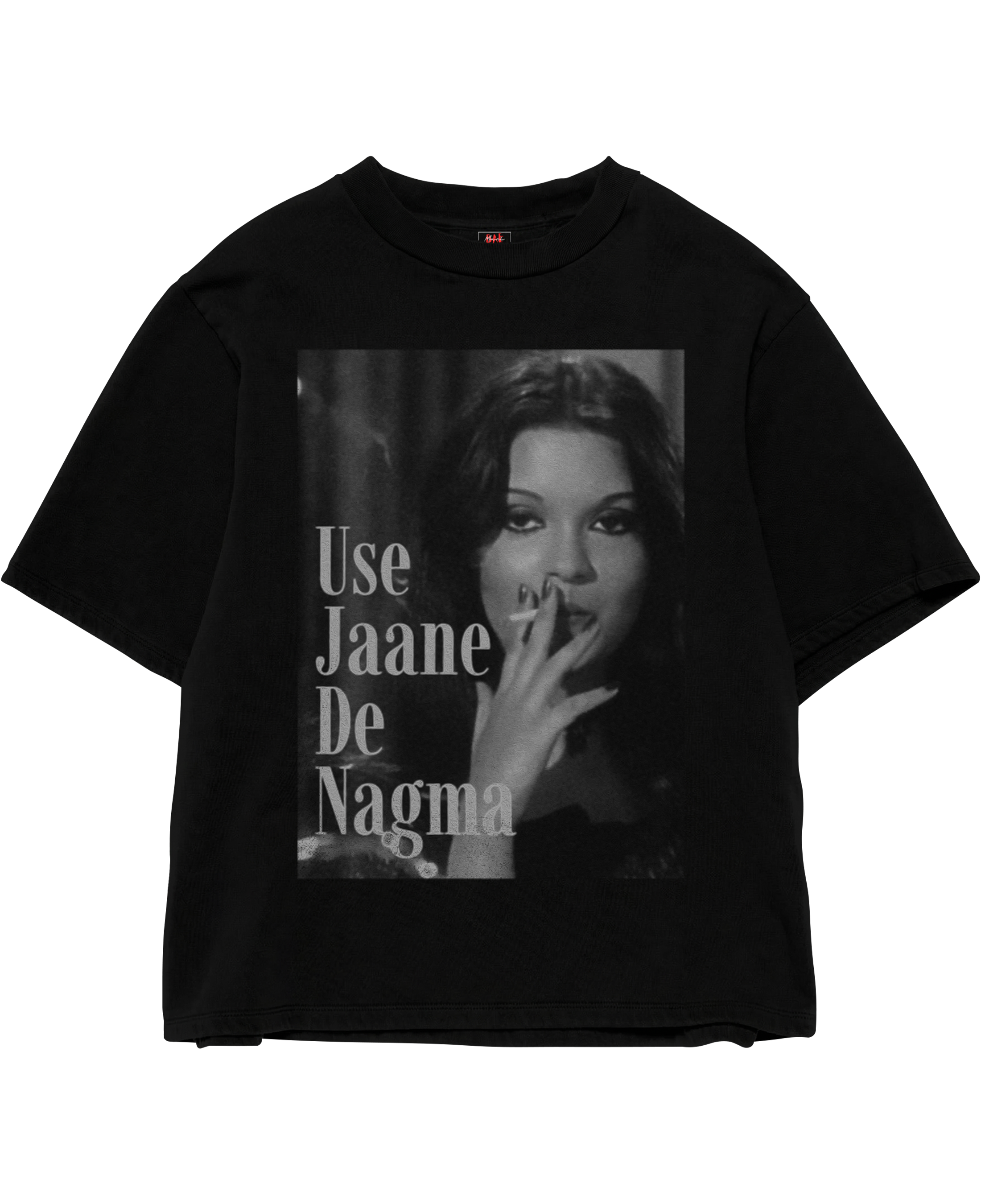 Use Jaane De Nagma Black Oversize Tee