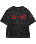 Instinct Black Acid Washed Tee