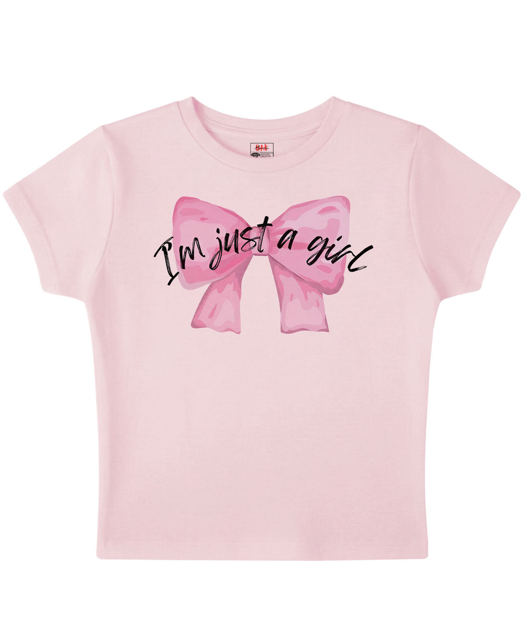 I'm Just a Girl Pink Baby Tee