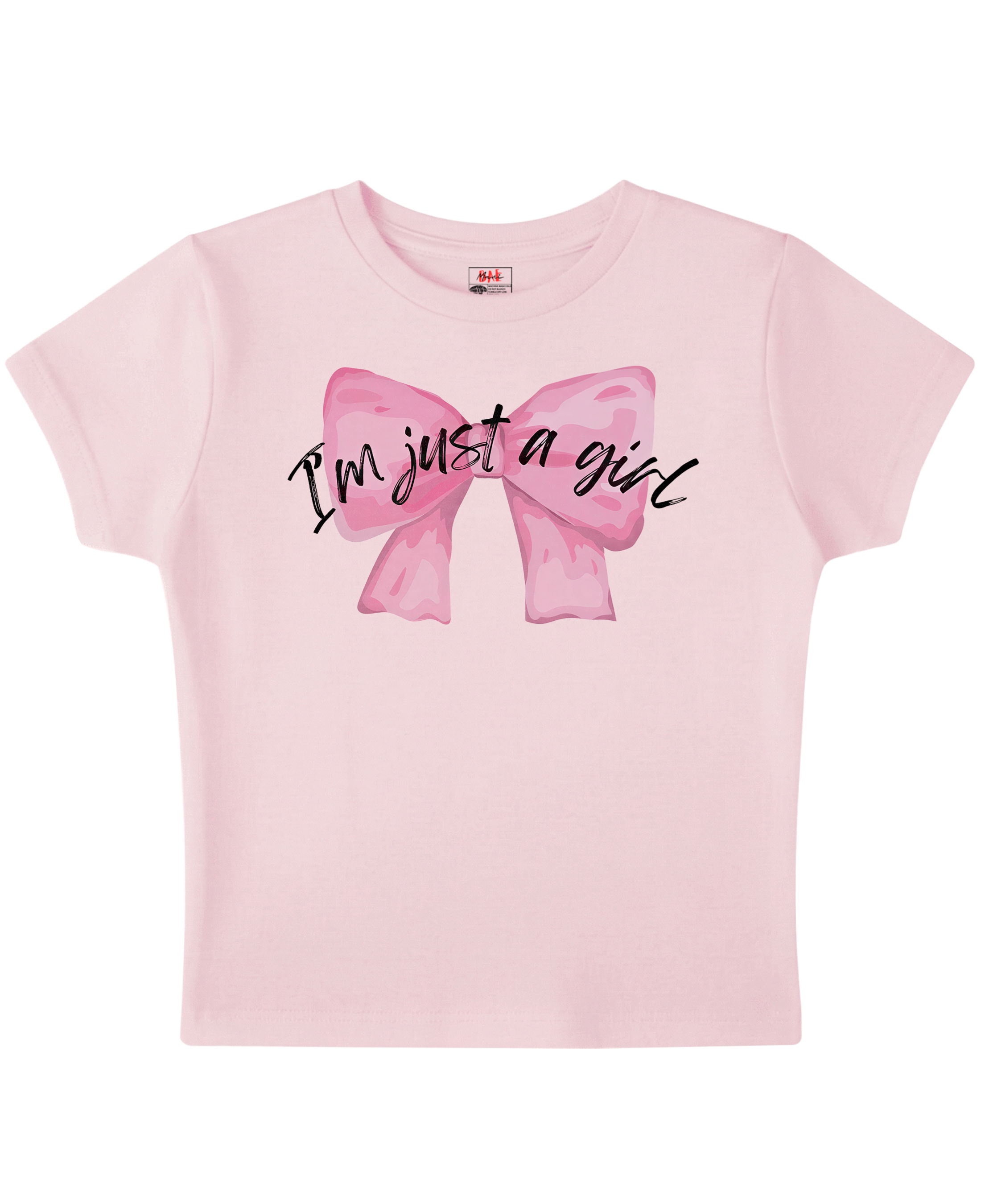I'm Just a Girl Pink Baby Tee
