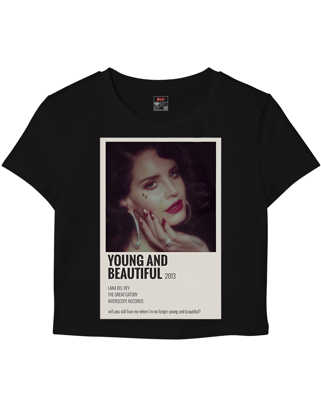 Young and Beautiful Black Baby Tee