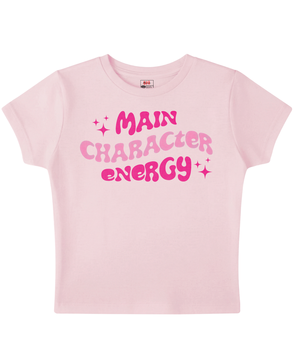 Main Character Energy Pink Baby Tee