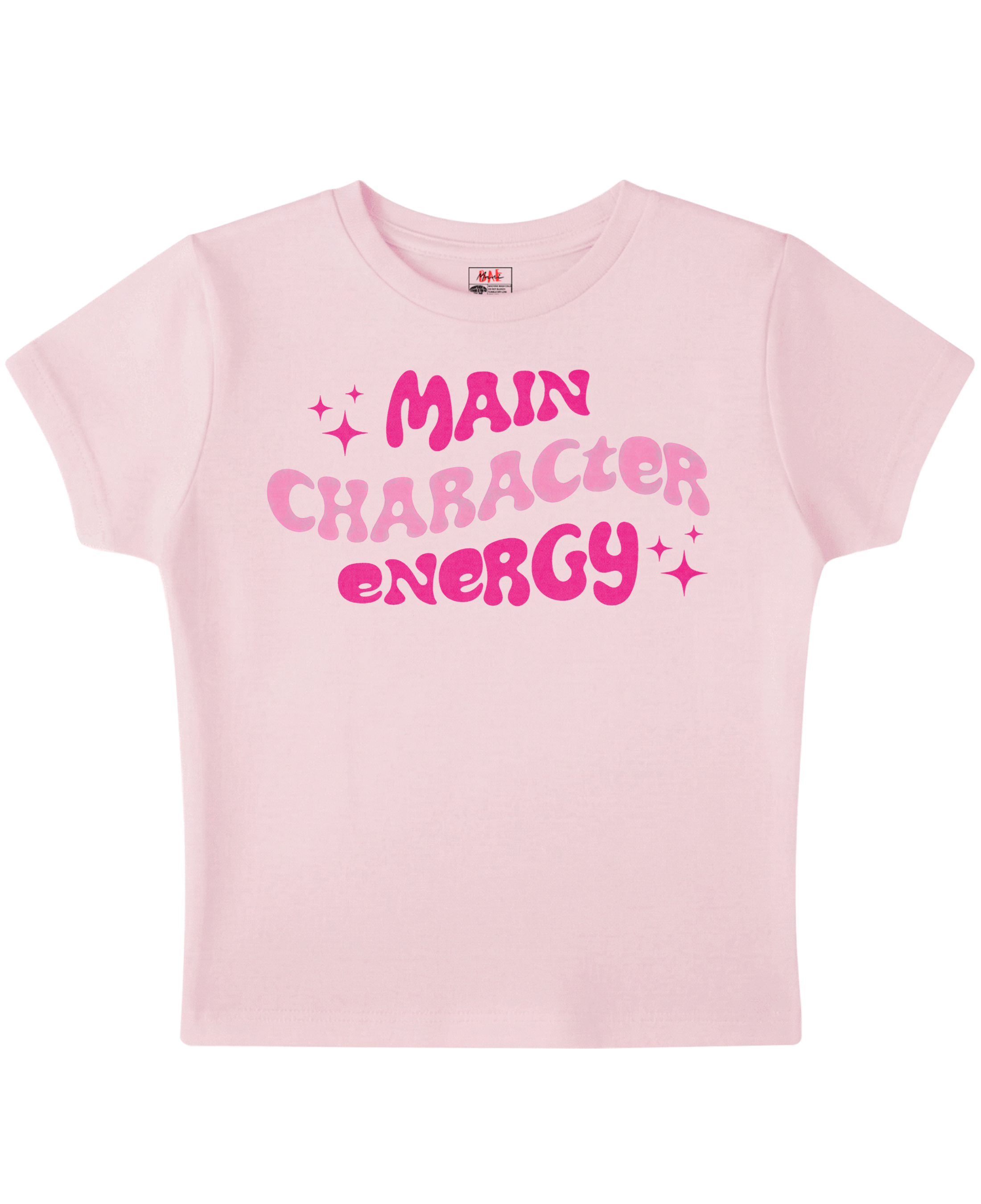 Main Character Energy Pink Baby Tee
