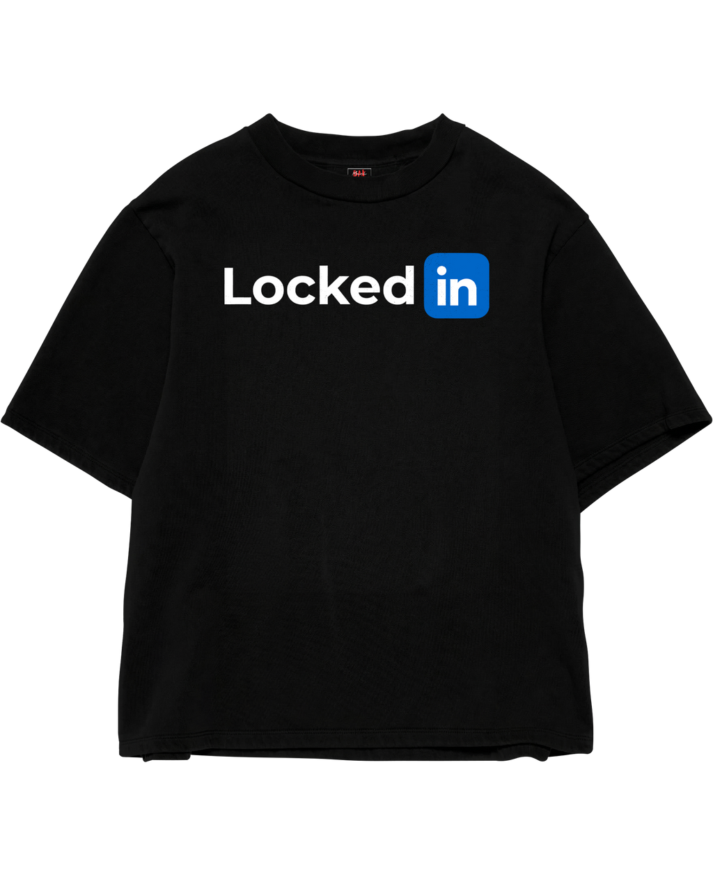 Locked In Black Oversize Tee