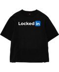 Locked In Black Oversize Tee