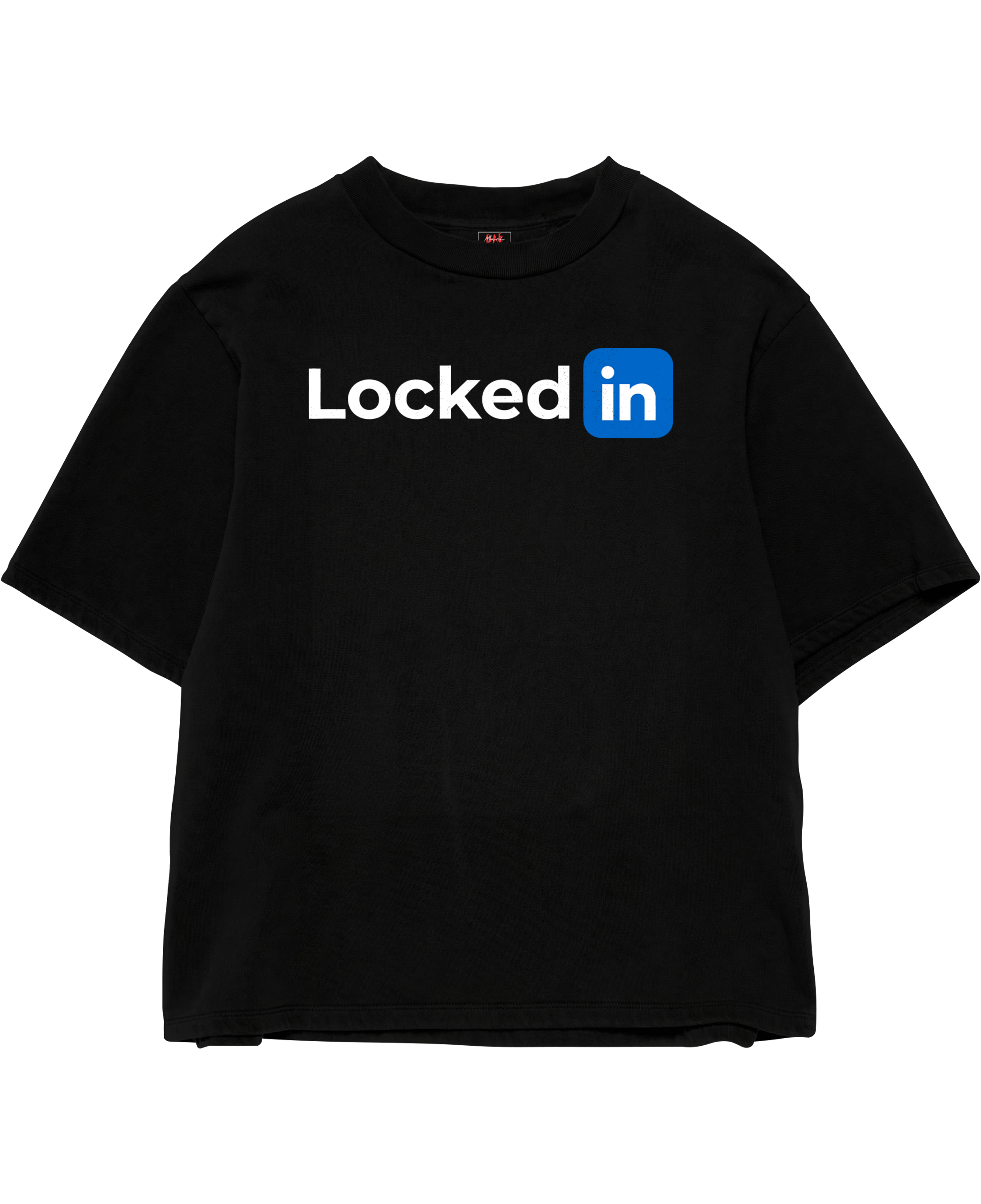 Locked In Black Oversize Tee
