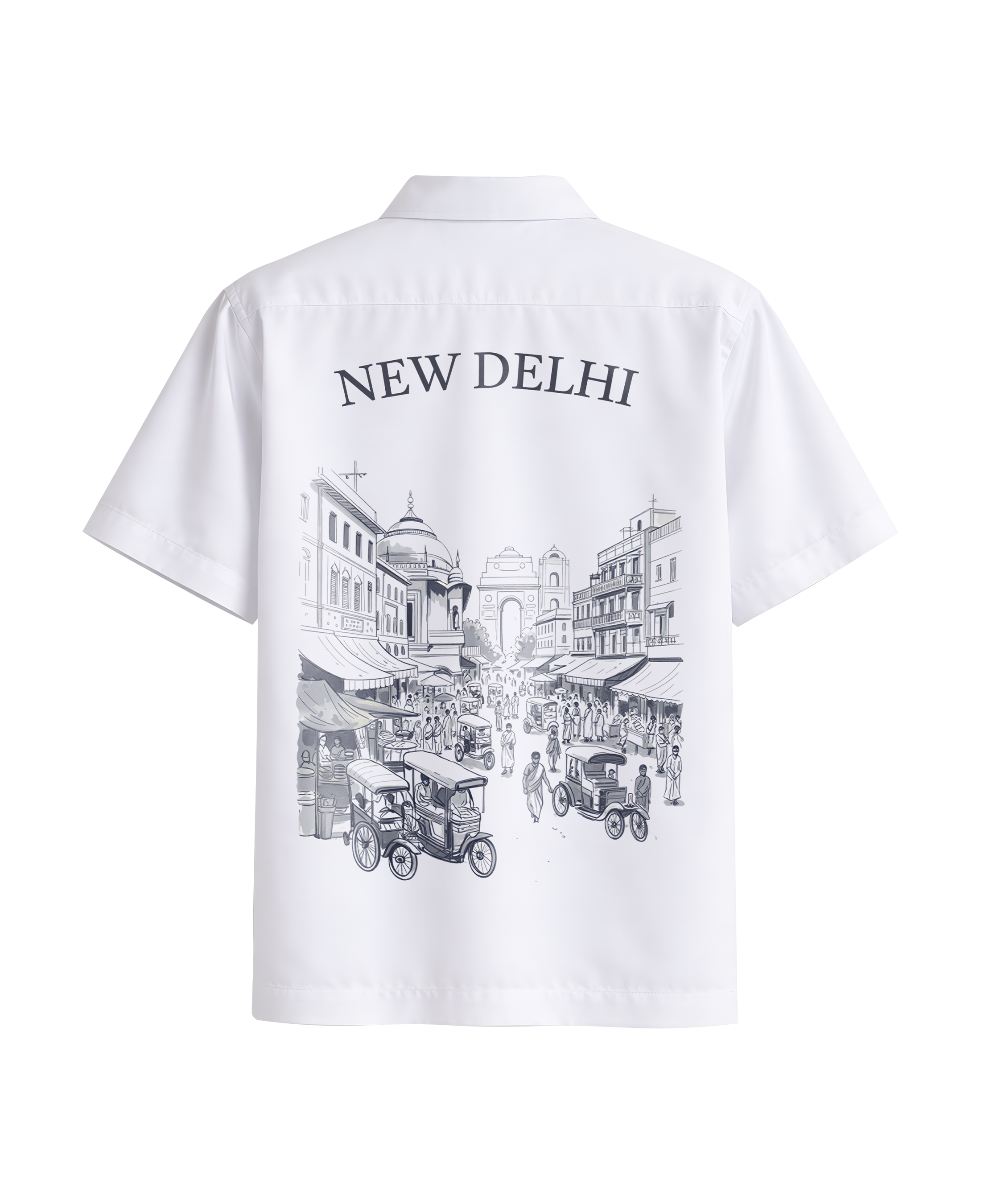 New Delhi Streets White Oversized Shirt