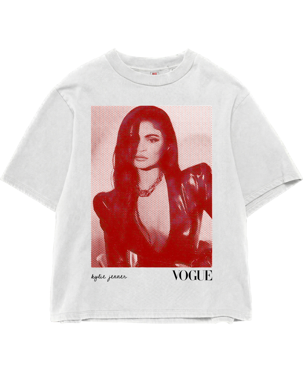 Kylie in Scarlet White Oversize Tee