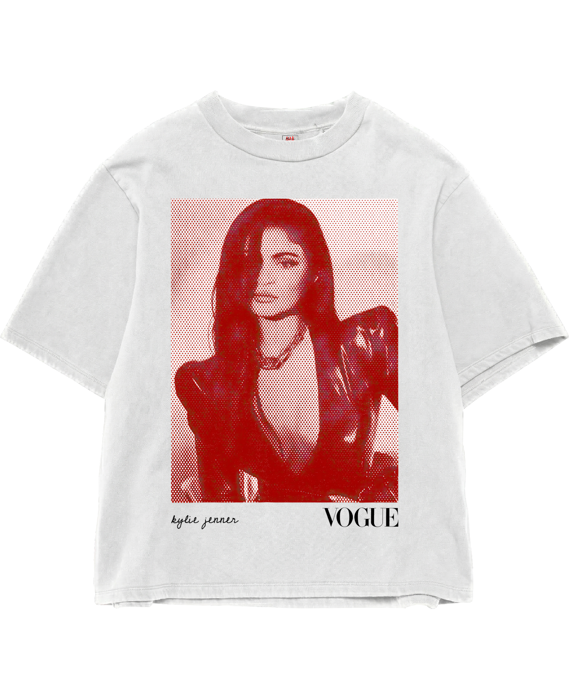 Kylie in Scarlet White Oversize Tee