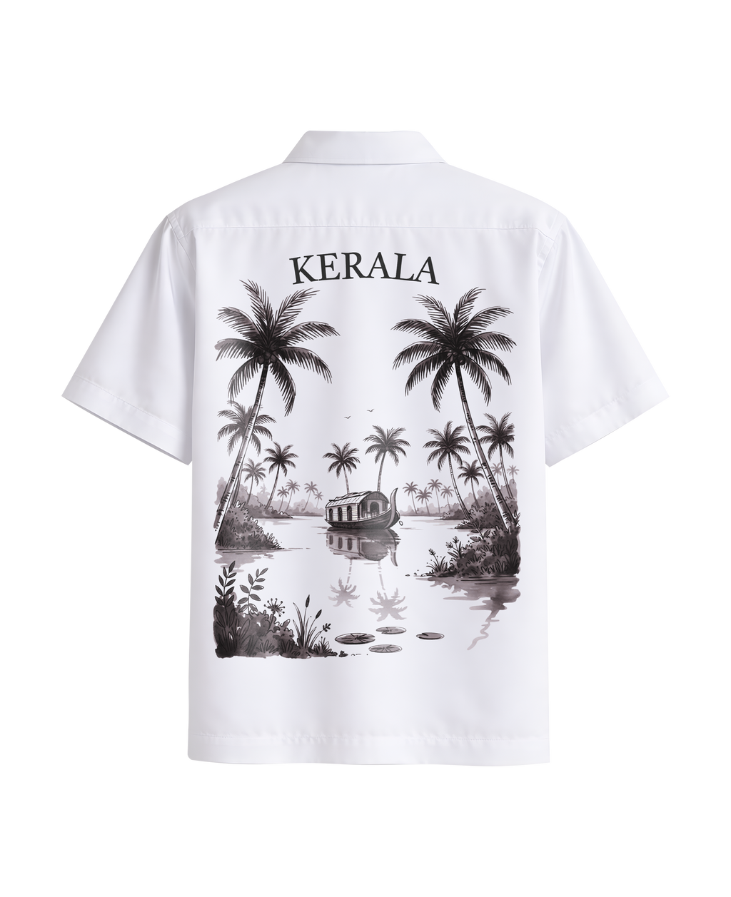 Kerala Backwaters White Oversized Shirt