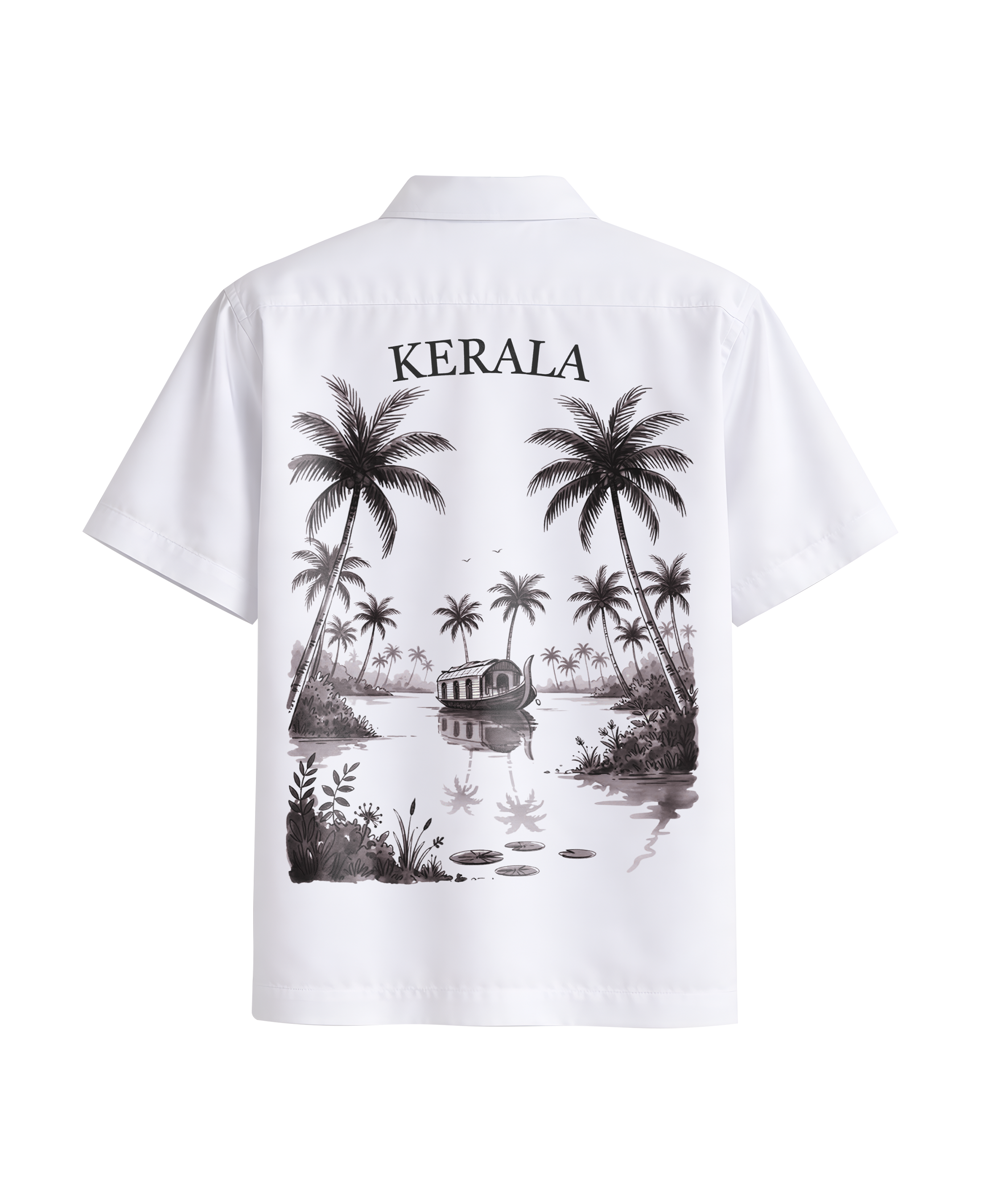 Kerala Backwaters White Oversized Shirt
