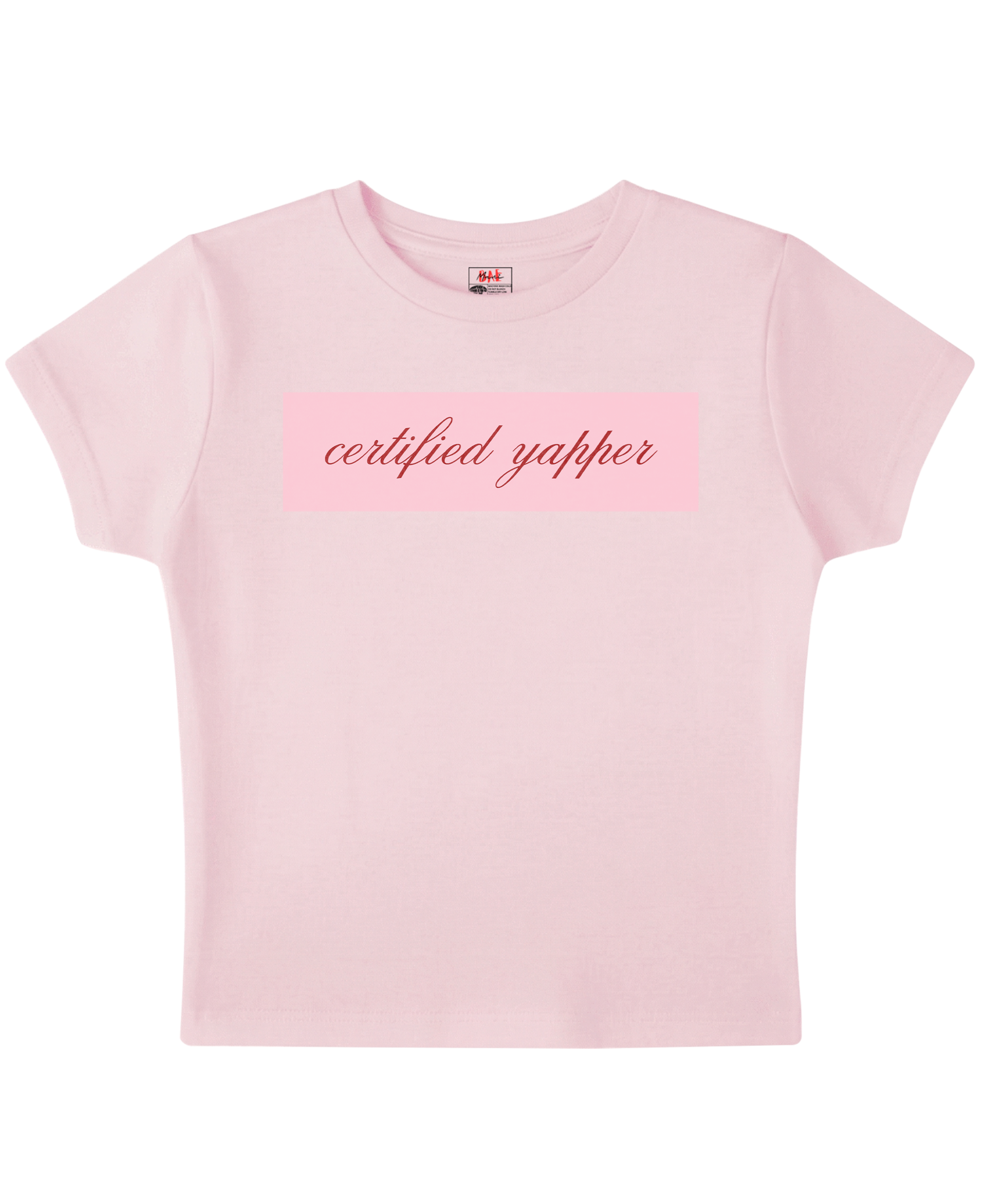 Certified Yapper Pink Baby Tee