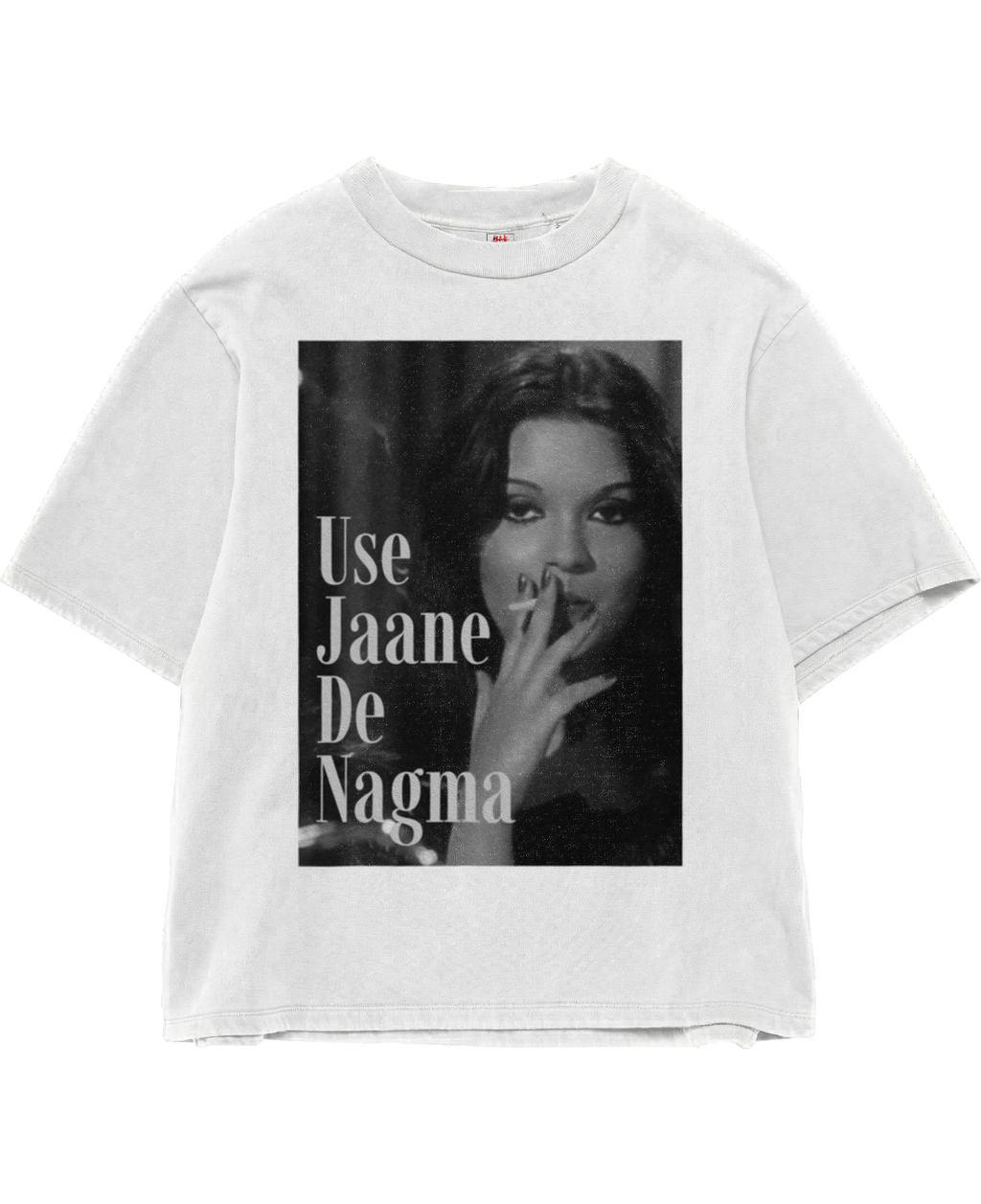 Use Jaane De Nagma White Oversize Tee