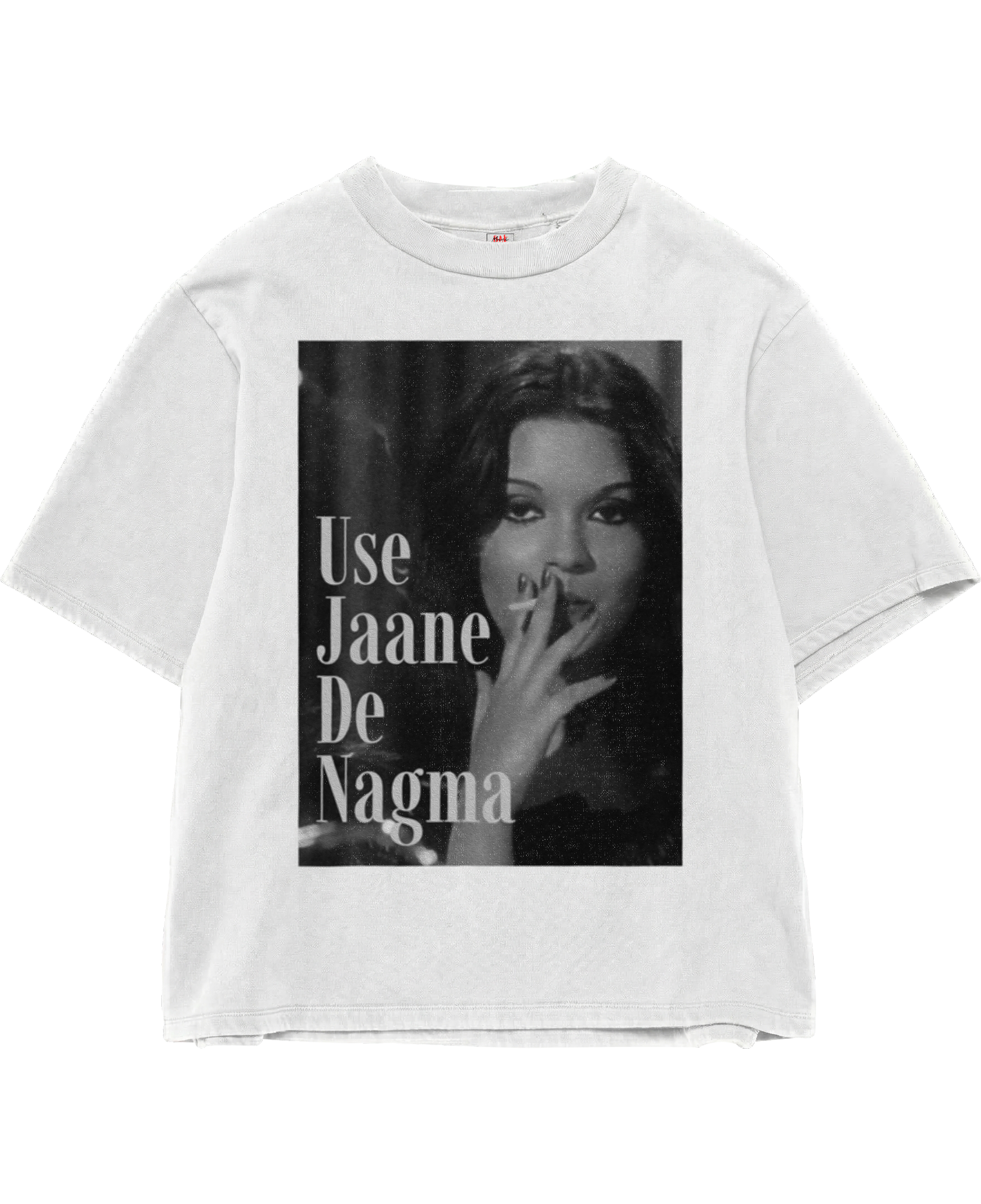 Use Jaane De Nagma White Oversize Tee