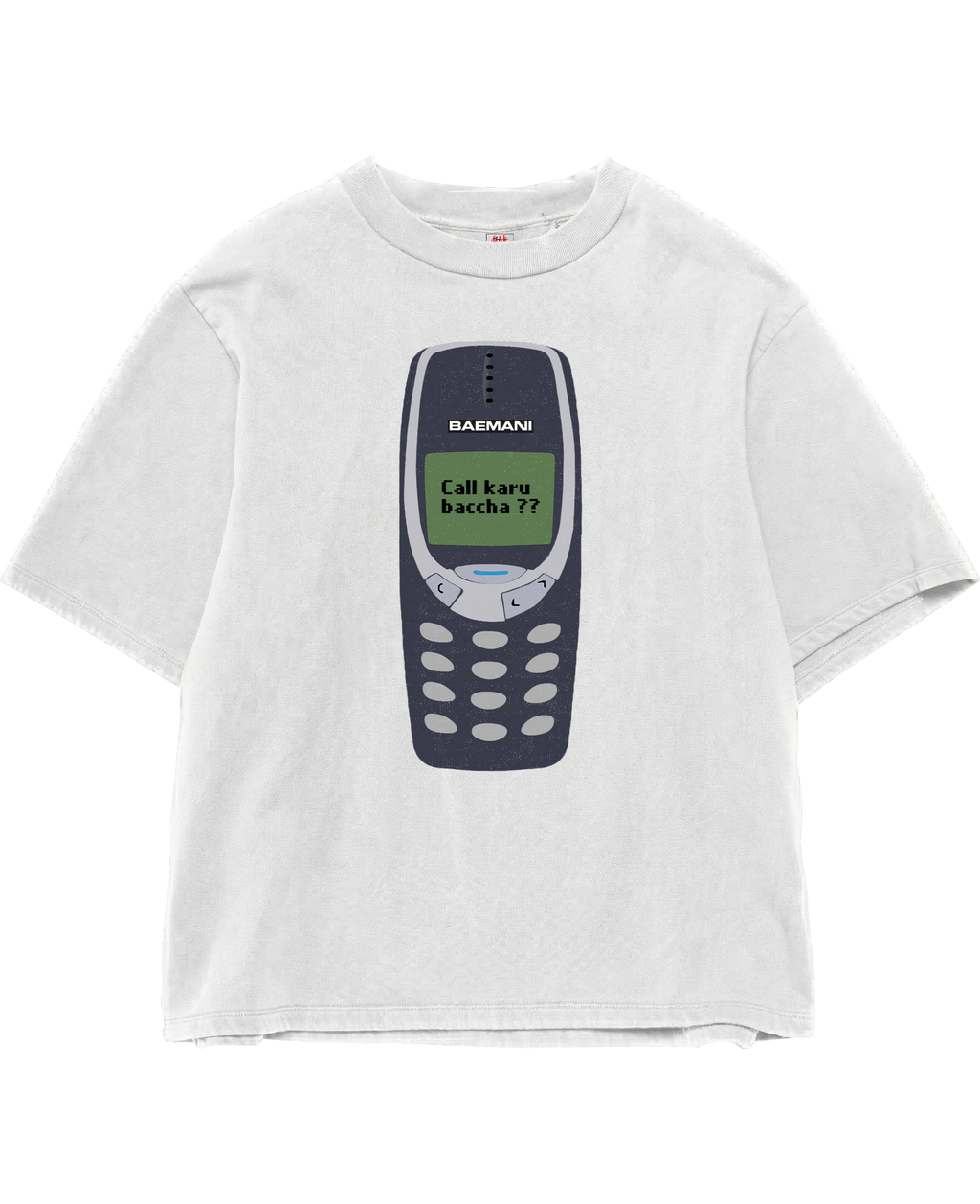 Call Karu Baccha?? White Oversize Tee