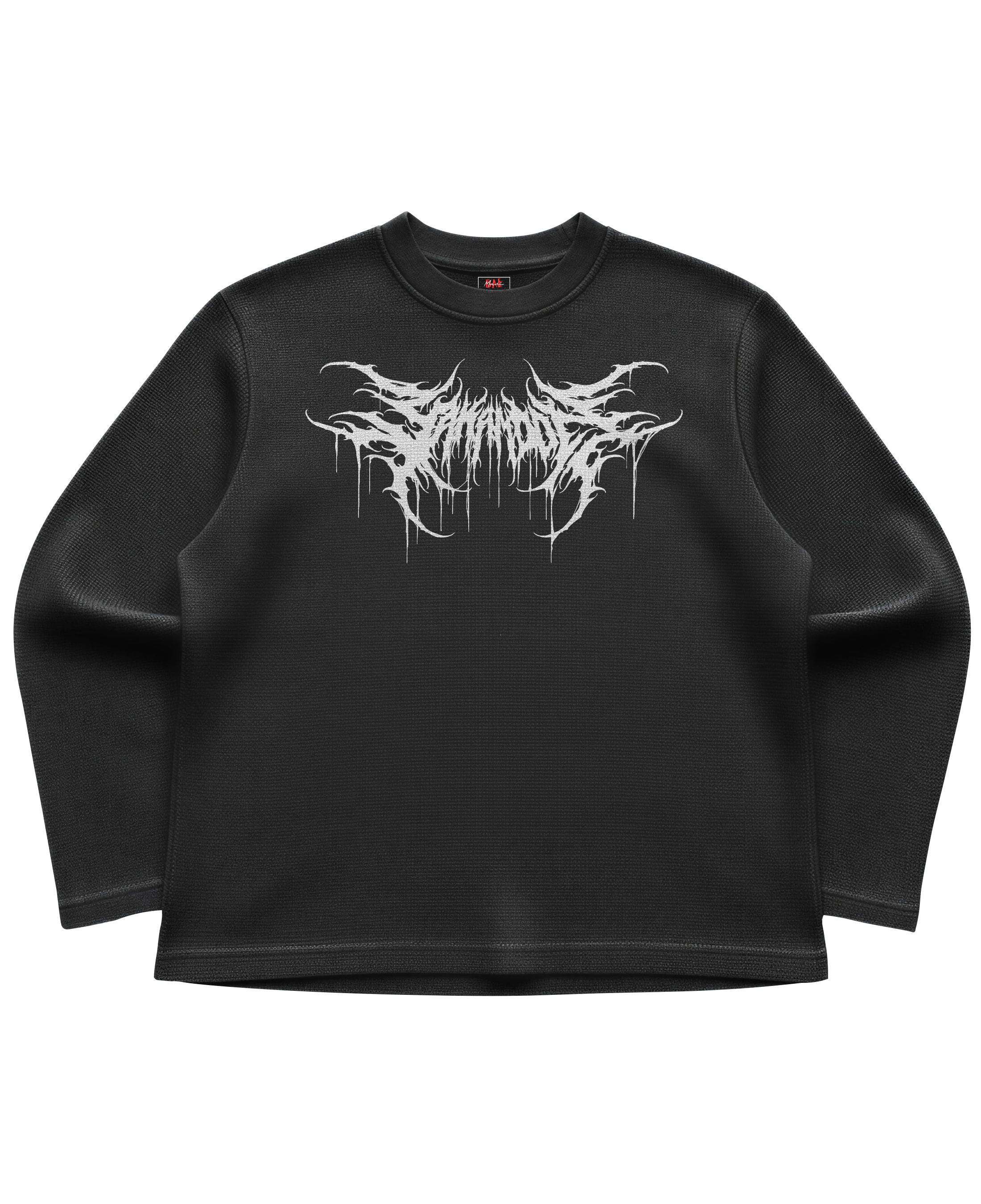Venom Script Black Waffle Knit